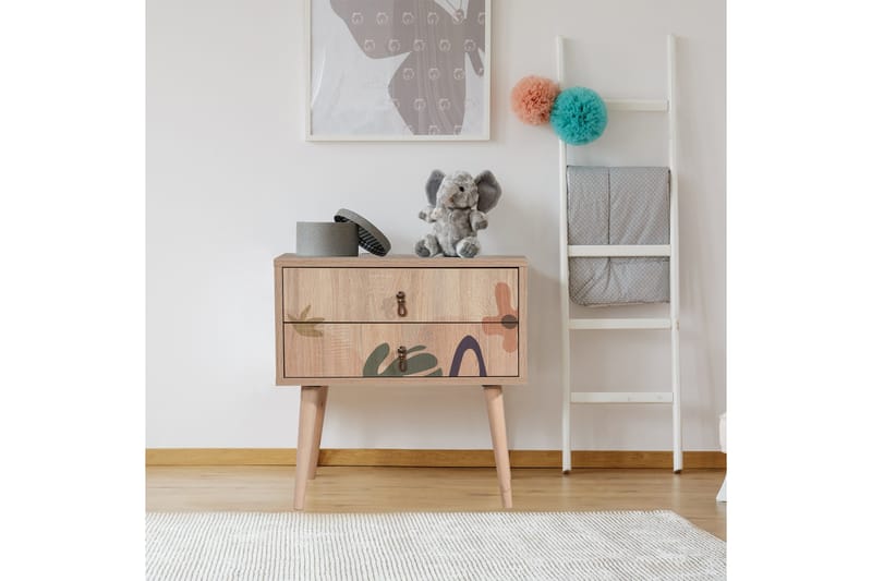 Bertoaria Sängbord 60x40 cm Brun - Hanah Home - Möbler - Bord & matgrupper - Avlastningsbord - Sängbord & nattduksbord