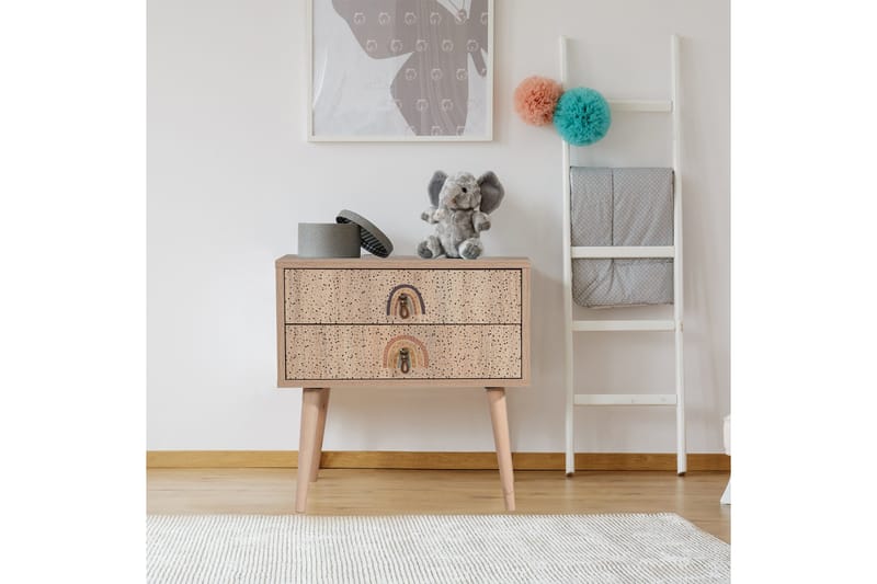 Bertoaria Sängbord 60x40 cm Brun - Hanah Home - Möbler - Bord & matgrupper - Avlastningsbord - Sängbord & nattduksbord