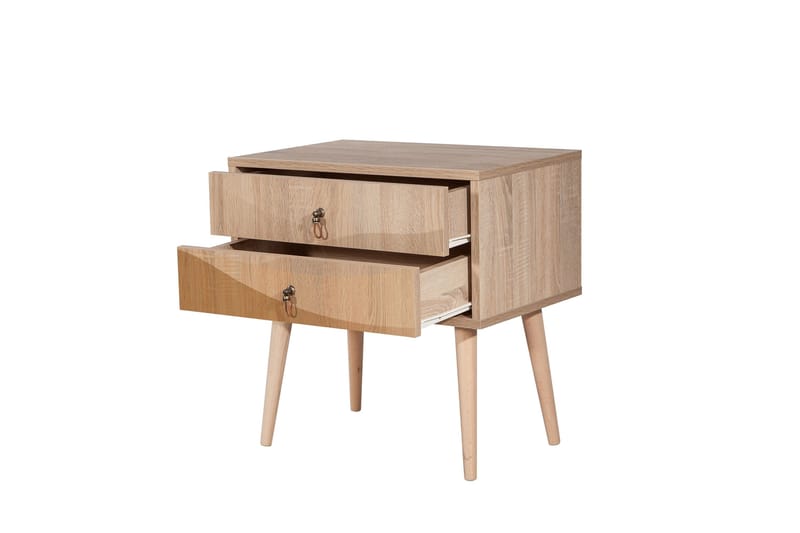 Bertoaria Sängbord 60x40 cm Brun - Hanah Home - Möbler - Bord & matgrupper - Avlastningsbord - Sängbord & nattduksbord