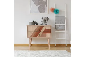 Bertoaria Sängbord 60x40 cm Brun - Hanah Home - Möbler - Bord & matgrupper - Avlastningsbord - Sängbord & nattduksbord