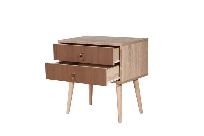 Bertoaria Sängbord 60x40 cm Brun - Hanah Home - Möbler - Bord & matgrupper - Avlastningsbord - Sängbord & nattduksbord