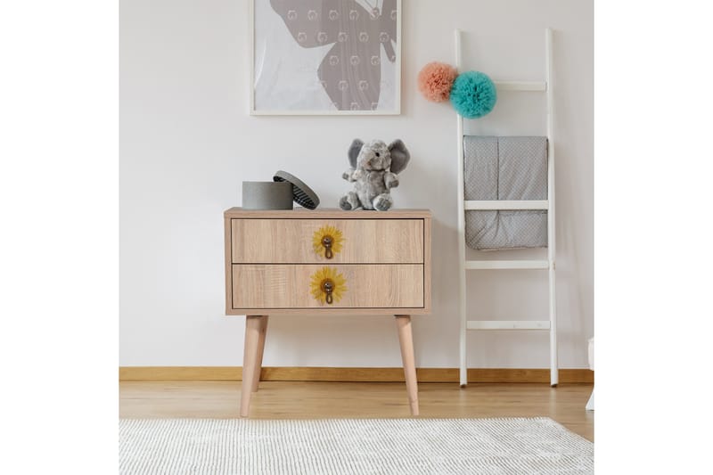 Bertoaria Sängbord 60x40 cm Brun - Hanah Home - Möbler - Bord & matgrupper - Avlastningsbord - Sängbord & nattduksbord