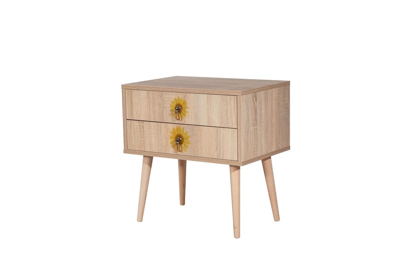 Bertoaria Sängbord 60x40 cm Brun - Hanah Home - Möbler - Bord & matgrupper - Avlastningsbord - Sängbord & nattduksbord