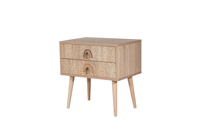 Bertoaria Sängbord 60x40 cm Brun - Hanah Home - Möbler - Bord & matgrupper - Avlastningsbord - Sängbord & nattduksbord