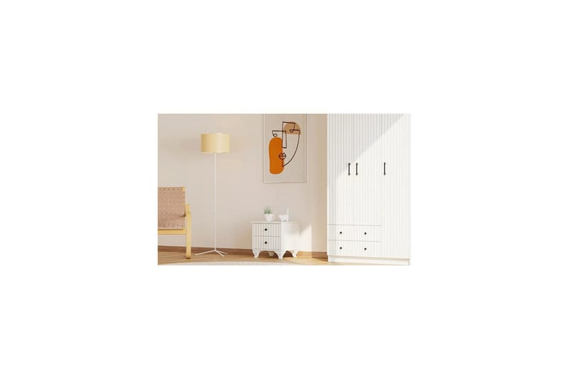 Beynor Sängbord 45 cm - Matt Vit - Möbler - Bord & matgrupper - Avlastningsbord - Sängbord & nattduksbord