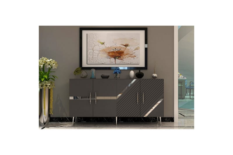 Bielany Konsollbord 150 cm - Grafitgrå/Silver - Möbler - Bord & matgrupper - Avlastningsbord - Hallbord