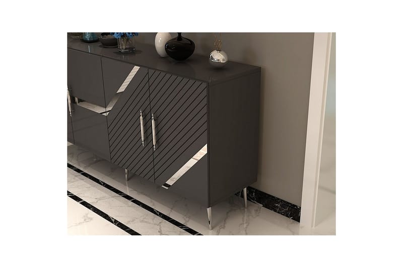 Bielany Konsollbord 150 cm - Grafitgrå/Silver - Möbler - Bord & matgrupper - Avlastningsbord - Hallbord