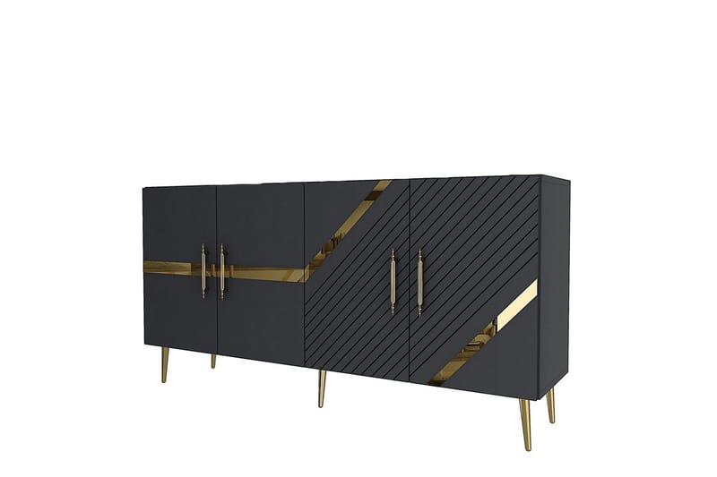 Bielany Konsollbord 150 cm - Guld/Grafitgrå - Möbler - Bord & matgrupper - Avlastningsbord - Hallbord