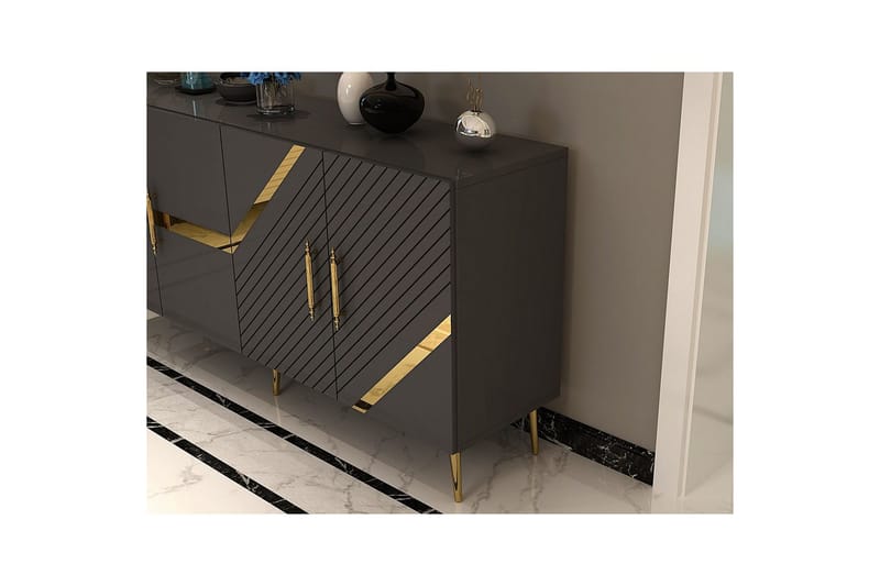 Bielany Konsollbord 150 cm - Guld/Grafitgrå - Möbler - Bord & matgrupper - Avlastningsbord - Hallbord