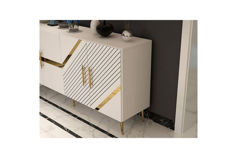 Bielany Konsollbord 150 cm - Guld/Vit - Möbler - Bord & matgrupper - Avlastningsbord - Hallbord