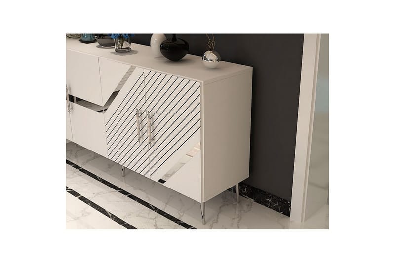 Bielany Konsollbord 150 cm - Vit/Silver - Möbler - Bord & matgrupper - Avlastningsbord - Hallbord