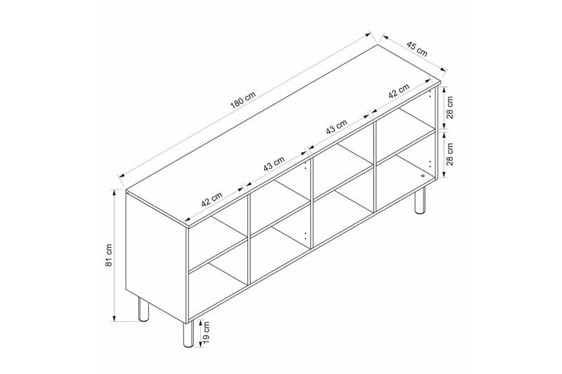 Bingdi Konsollbord 180 cm - Vit - Möbler - Bord & matgrupper - Avlastningsbord - Hallbord