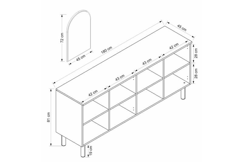 Bingdi Konsollbord 180 cm - Vit - Möbler - Bord & matgrupper - Avlastningsbord - Hallbord