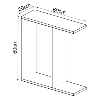 Bingdi Sidobord 60x60x60 cm - Svart - Möbler - Bord & matgrupper - Avlastningsbord - Lampbord