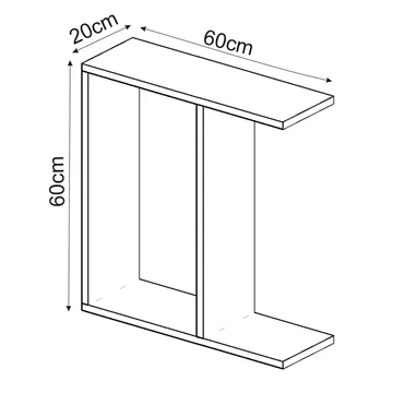 Bingdi Sidobord 60x60x60 cm - Valnöt - Möbler - Bord & matgrupper - Avlastningsbord - Lampbord