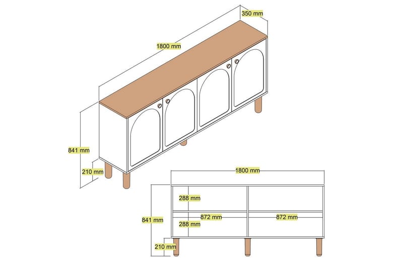 Bohem Konsollbord 180 cm - Vit - Möbler - Bord & matgrupper - Avlastningsbord - Hallbord