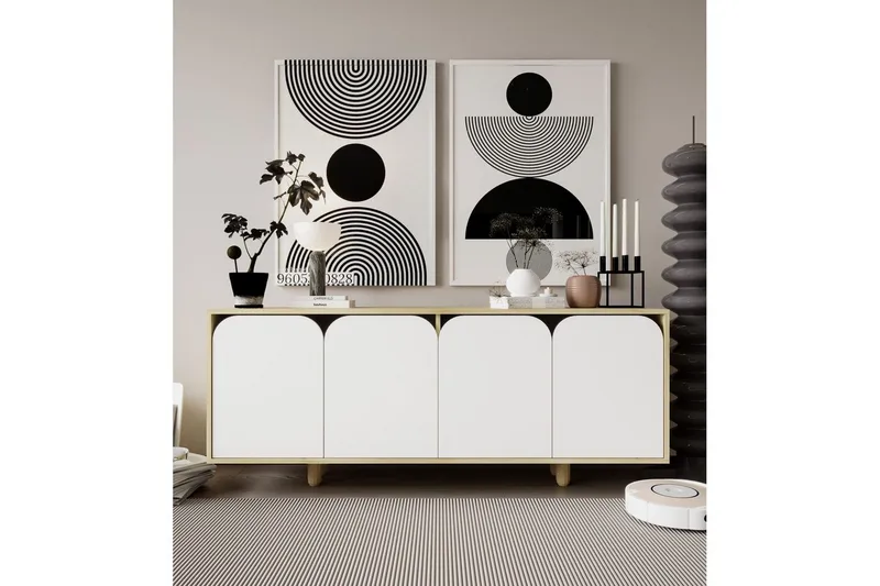 Bohem Konsollbord 180x180 cm - Brun/Vit - Möbler - Bord & matgrupper - Avlastningsbord - Hallbord