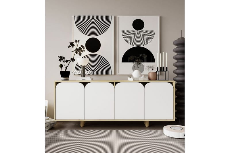 Bohem Konsollbord 180x180 cm - Brun/Vit - Möbler - Bord & matgrupper - Avlastningsbord - Hallbord