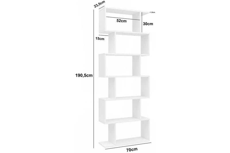 Bokhylla Wohnling Elegant med 6 förskjutna förvaringshyllor - Möbler - Bord & matgrupper - Avlastningsbord - Hallbord
