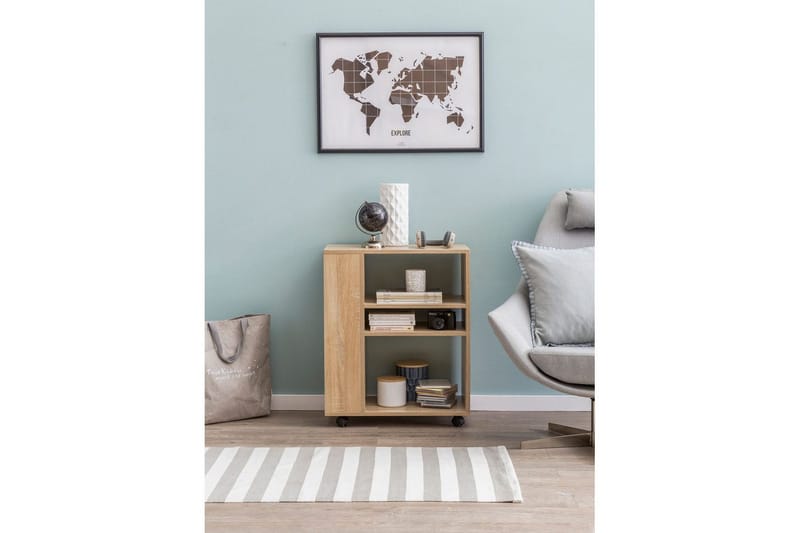 Bokhylla Wohnling mobil, modern och enkel med olika förvaringsfack Sonoma - Sonoma - Förvaring - Förvaringsmöbler - Byrå - Hurtsar