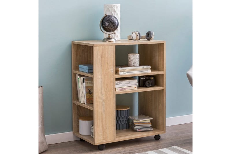 Bokhylla Wohnling mobil, modern och enkel med olika förvaringsfack Sonoma - Sonoma - Förvaring - Förvaringsmöbler - Byrå - Hurtsar