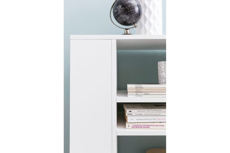 Bokhylla Wohnling mobil, modern och enkel med olika förvaringsfack Vit - Vit - Förvaring - Förvaringsmöbler - Byrå - Hurtsar