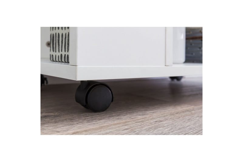 Bokhylla Wohnling mobil, modern och enkel med olika förvaringsfack Vit - Vit - Förvaring - Förvaringsmöbler - Byrå - Hurtsar