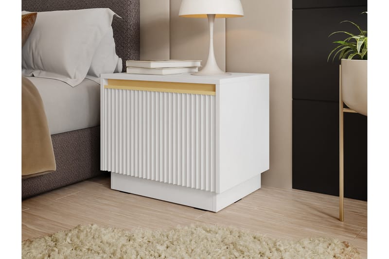 Bolstan Sängbord 54 cm - Vit - Möbler - Bord & matgrupper - Avlastningsbord - Sängbord & nattduksbord