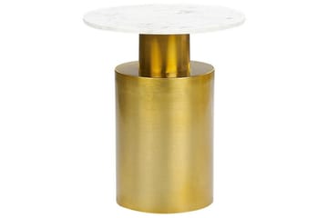Brennen Sidobord 40 cm - Guld/Vit - Möbler - Bord & matgrupper - Avlastningsbord - Lampbord
