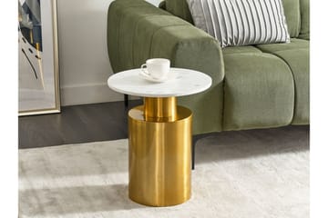 Brennen Sidobord 40 cm - Guld/Vit - Möbler - Bord & matgrupper - Avlastningsbord - Lampbord
