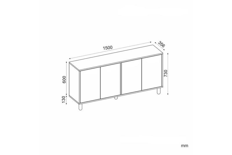 Breya Konsollbord 150 cm - Natur - Möbler - Bord & matgrupper - Avlastningsbord - Hallbord