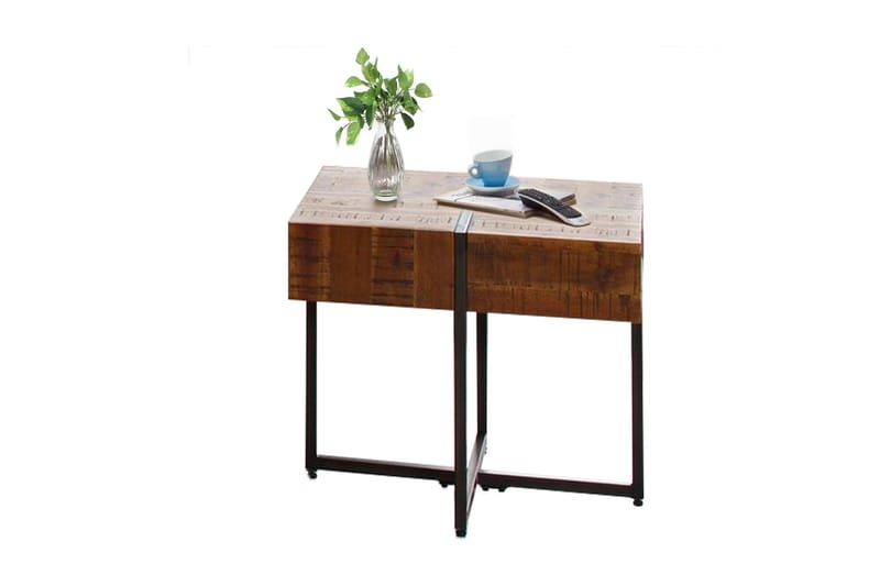 Andrej Sidobord - Akacia Brun/Metall - Möbler - Bord & matgrupper - Avlastningsbord - Brickbord & småbord