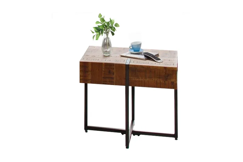 Andrej Sidobord - Akacia Brun/Metall - Möbler - Bord & matgrupper - Avlastningsbord - Brickbord & småbord