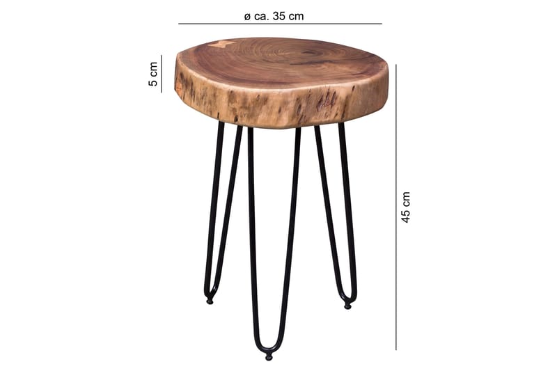 Andreone Sidobord 35 cm - Trä/natur - Möbler - Bord & matgrupper - Avlastningsbord - Brickbord & småbord