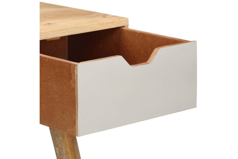 Avlastningsbord 89x44x76 cm massivt mangoträ - Brun - Lampbord - Brickbord & småbord
