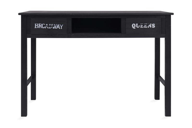 Avlastningsbord svart 110x45x76 cm trä - Svart - Lampbord - Brickbord & småbord
