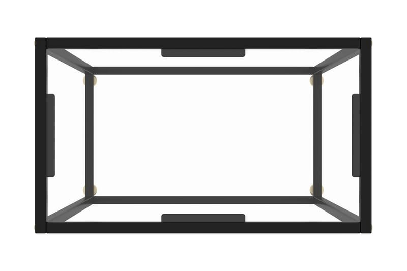 Avlastningsbord transparent 60x35x75 cm härdat glas - Transparent - Lampbord - Brickbord & småbord