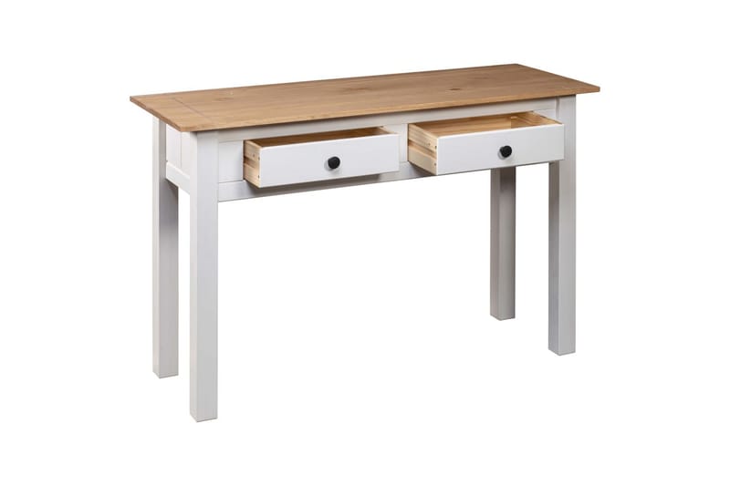 Avlastningsbord vit 110x40x72 cm massiv furu panama - Vit - Möbler - Bord & matgrupper - Avlastningsbord - Brickbord & småbord