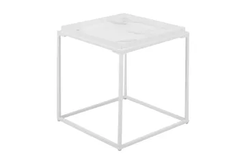 Burwick Sidobord 42 cm - Vit - Möbler - Bord & matgrupper - Avlastningsbord - Brickbord & småbord