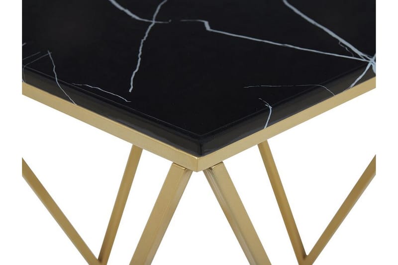 Charmlee Sidobord 50 cm - Svart/Guld - Möbler - Bord & matgrupper - Avlastningsbord - Brickbord & småbord