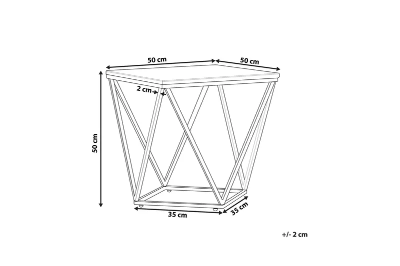 Charmlee Sidobord 50 cm - Svart/Guld - Möbler - Bord & matgrupper - Avlastningsbord - Brickbord & småbord