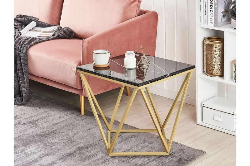 Charmlee Sidobord 50 cm - Svart/Guld - Möbler - Bord & matgrupper - Avlastningsbord - Brickbord & småbord