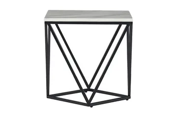 Charmlee Sidobord 50 cm - Vit/Svart - Möbler - Bord & matgrupper - Avlastningsbord - Brickbord & småbord