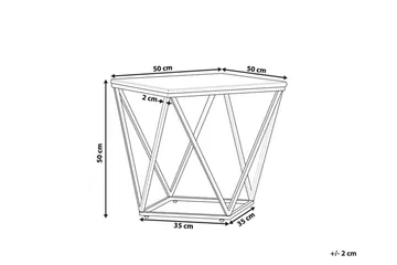 Charmlee Sidobord 50 cm - Vit/Svart - Möbler - Bord & matgrupper - Avlastningsbord - Brickbord & småbord