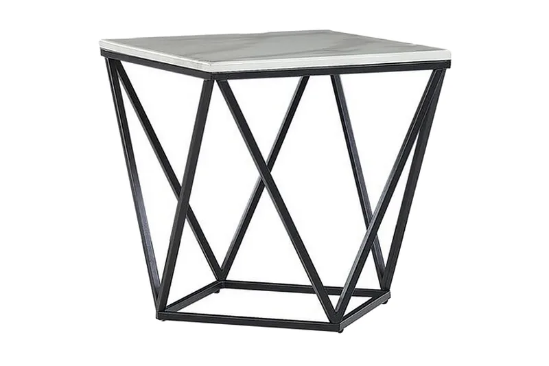 Charmlee Sidobord 50 cm, Vit/Svart