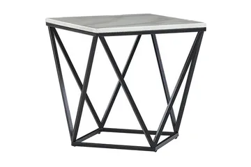 Charmlee Sidobord 50 cm - Vit/Svart - Möbler - Bord & matgrupper - Avlastningsbord - Brickbord & småbord