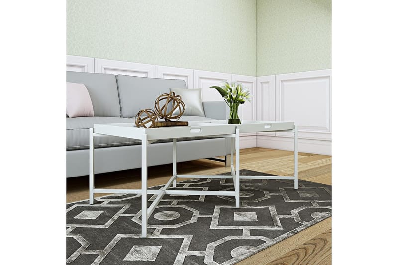 Coco Brickbord 121 cm Vit - CosmoLiving - Möbler - Bord & matgrupper - Avlastningsbord - Brickbord & småbord