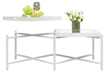 Coco Brickbord 121 cm Vit - Möbler - Bord & matgrupper - Avlastningsbord - Brickbord & småbord