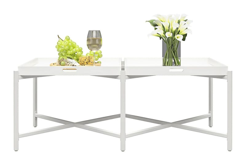 Coco Brickbord 121 cm Vit - Möbler - Bord & matgrupper - Avlastningsbord - Brickbord & småbord