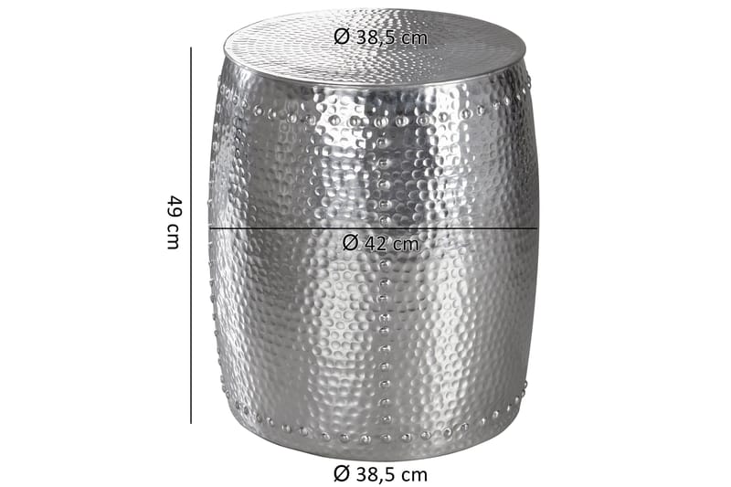 Delage Sidobord 42 cm - Silver - Möbler - Bord & matgrupper - Avlastningsbord - Brickbord & småbord